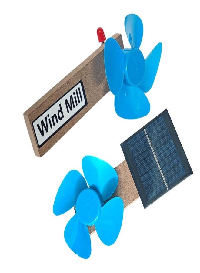 ESPtronics مجموعة ESPtronics DIY Combo طاحونة هوائية جاهزة مع لوحة شمسية 6 فولت، تجربة علمية، نموذج عملي، مشروع فيزيائي، مجموعة ألعاب لطلاب المدارس - Image 1